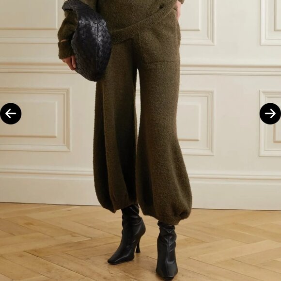 🆕 Tibi Boucle Alpaca Sweater Balloon Tapered Leg Pants - Picture 1 of 8